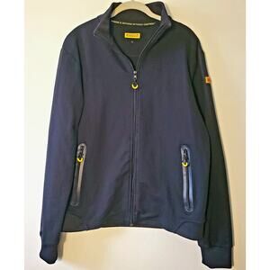 Pirelli Jacket Men XL Extra Large Black Full Zip Spell Out Car Race Core EUC